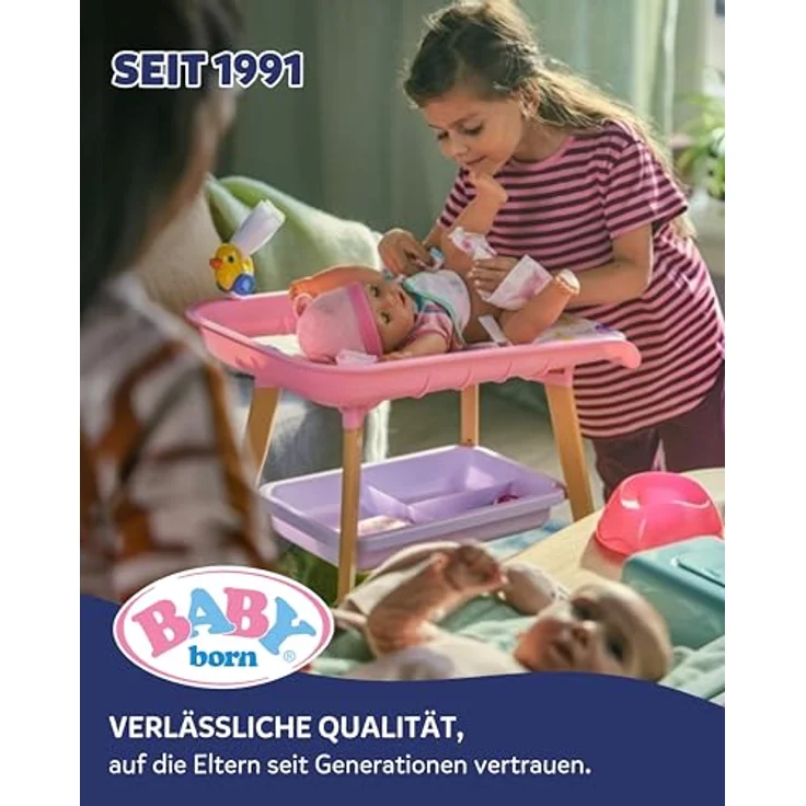 Baby Born Babypuppe Eva, 43 cm (Set, 11-tlg) mit magischem Fütterspiel und interaktiven Funktionen, von Baby Born – Bild 9