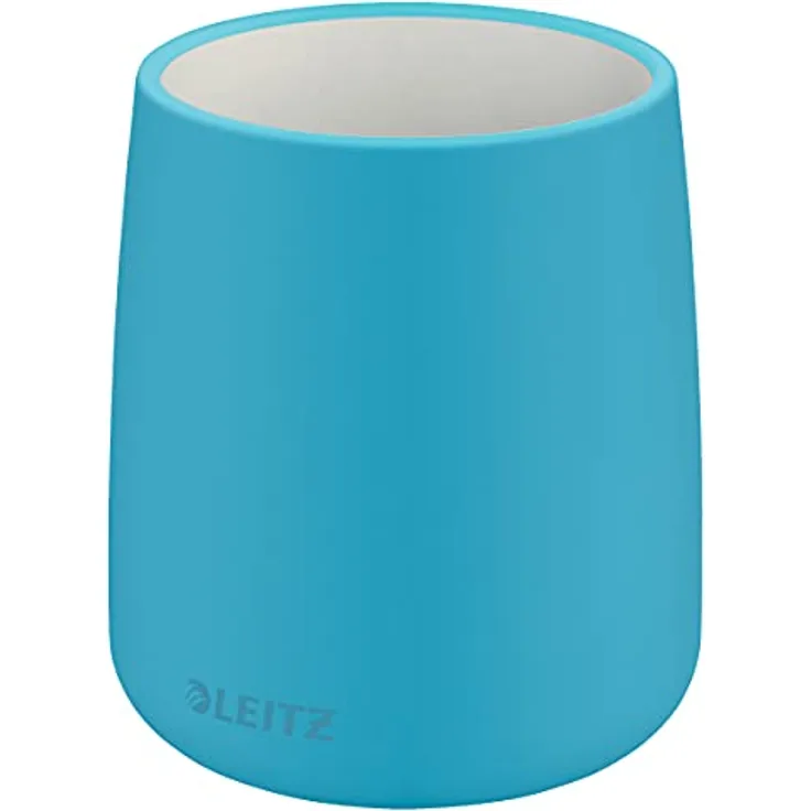 Leitz Stifteköcher, Stiftehalter aus Keramik, Sanftes Blau, Cosy-Serie, 53290061