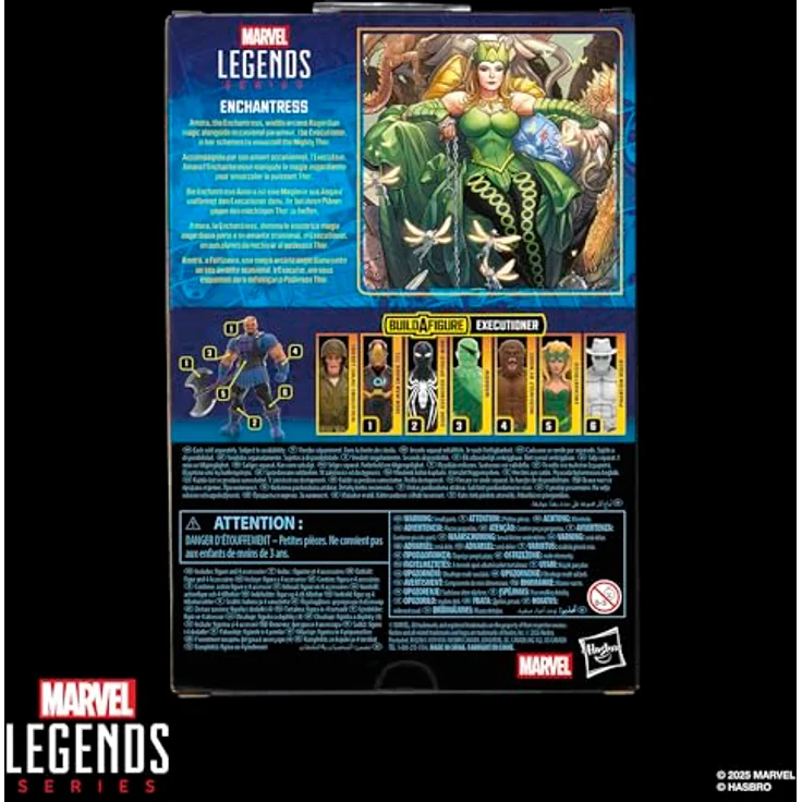 Marvel Press Marvel Legends Series Enchantress Action-Figur, 15 cm groß mit 3 Accessoires und Build-A-Figure Element – Bild 3