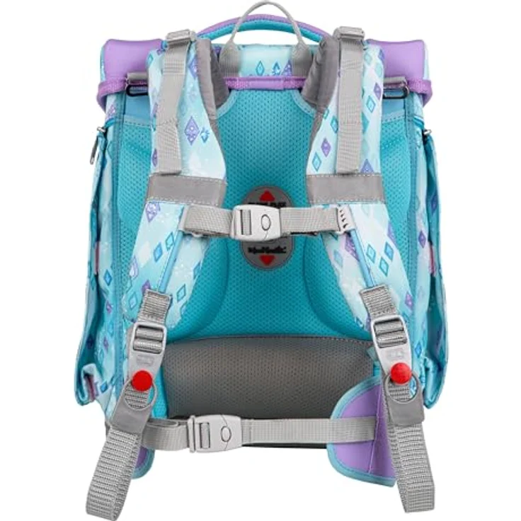 McNeill PERFECTO Schulranzen-Set, Disney Frozen, 5-teilig, ergonomisch mit ClickFlex-Rückensystem und Reflektoren, 22 l, 1.250 g – Bild 4