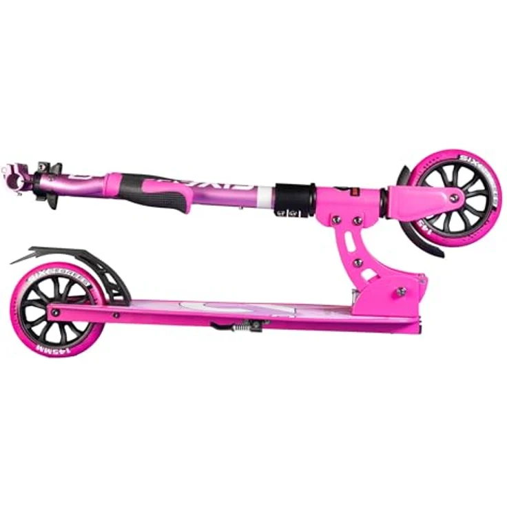 Authentic Sports Six Degrees Alu Scooter 145mm, pink, Junior Modell mit easy fold Klappmechanismus, höhenverstellbar, ABEC 7 Kugellager, max. Benutzergewicht 100 kg – Bild 4