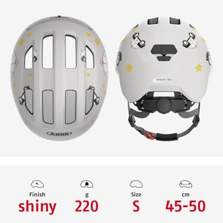 Abus Smiley 3. 0 Helm Grey Police – Bild 3