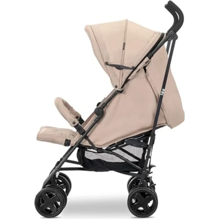 Lorelli Buggy IDA, Kinderwagen mit verstellbarer Rückenlehne und schwenkbaren Vorderrädern, Farbe: beige-schwarz – Bild 4