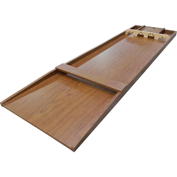 Buffalo Shuffleboard Explorer 145 cm, kompaktes Buchenholz Shuffleboard mit glatter Spielfläche, braun