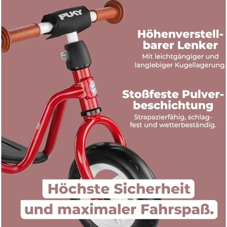Puky Laufrad LRM, Laufrad ab 2 Jahren in verschiedenen Farben, stoßfeste Pulverbeschichtung, höhenverstellbarer Sattel – Bild 5