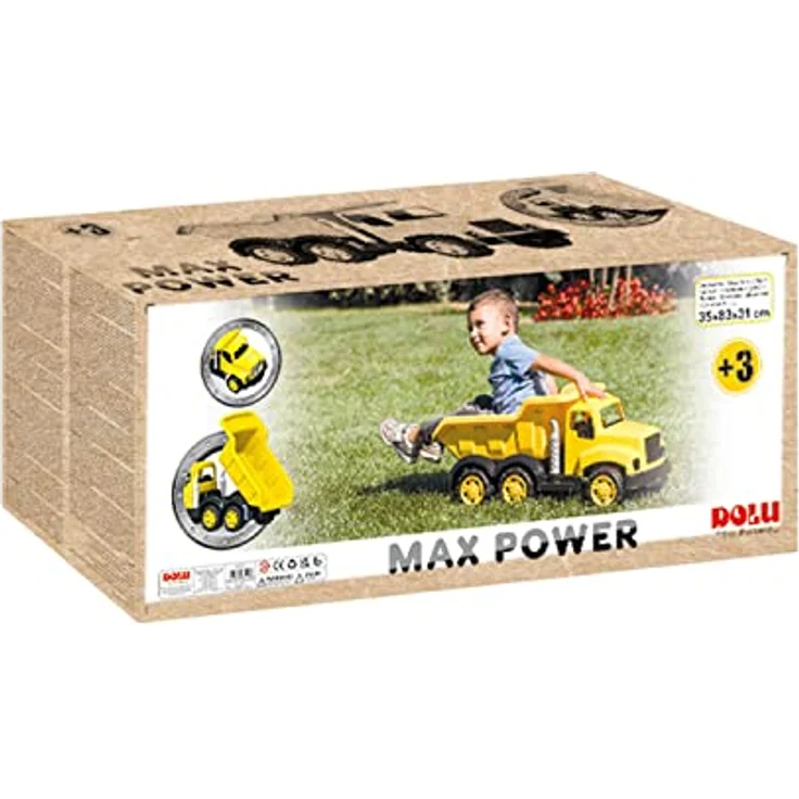 Dolu Gelb Spielzeug LKW Kippwagen 7112, leicht und langlebig, geeignet für Kinder ab 36 Monaten, Maße 35x83x31 cm – Bild 2