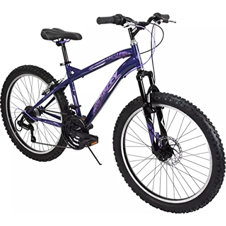 24 Zoll Kinder Jungen Mädchen Fahrrad Kinderfahrrad MTB Mountainbike Rad Bike Federgabel Gabelfederung 18 Shimano Gang Scheibenbremse Disk HUFFY Extent LILA 64359w – Bild 2