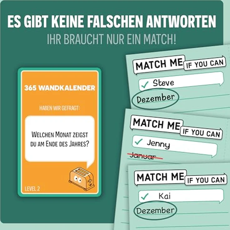 Ravensburger 24757 Match Me, Partyspiel mit 300 Fragen auf 150 Karten, ab 8 Jahren – Bild 4