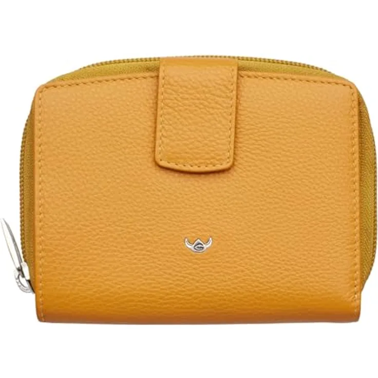 Golden Head Madrid RFID Protect Billfold Coin Wallet Gamboge, Kinderportemonnaie aus Nappa Rindsleder, dezentes Design, Maße: 12,5 x 9,5 x 3,5 cm