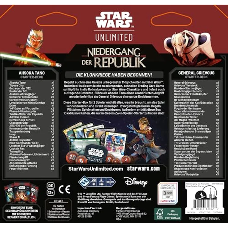 Fantasy Flight Games Star Wars: Unlimited – Niedergang der Republik (Zwei-Spieler-Starter), inkl. exklusiver Karten – Bild 4