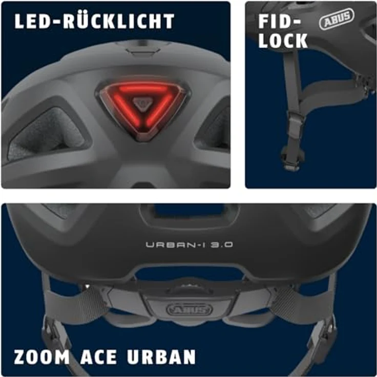 Abus Helm Urban-I 3. 0 - Velvet Black 56 - 61 cm – Bild 5