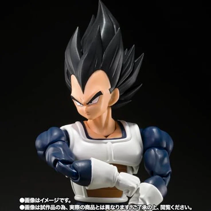 Bandai Tamashii Nations Dragon Ball S.H. Figuarts Vegeta Actionfigur, 14 cm groß, alte Kampfkleidung, blau – Bild 2
