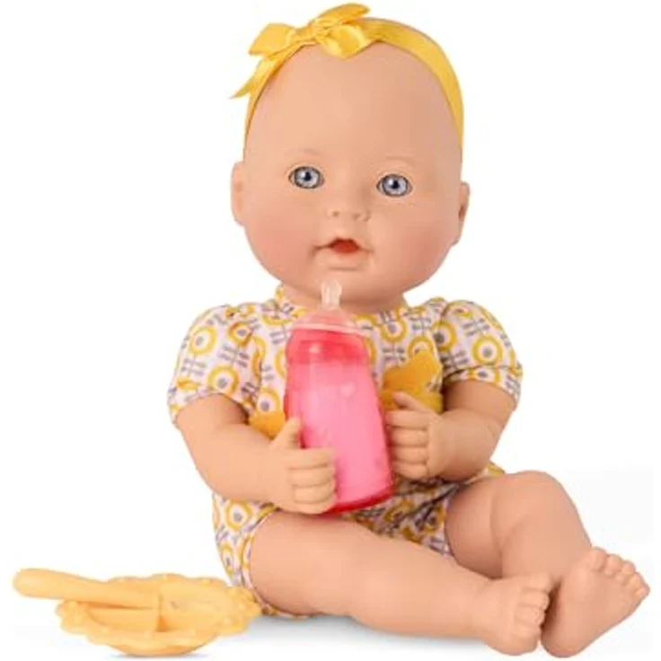 Baby Sweetheart Baby Puppe mit Kleidung, Fläschchen und Zubehör zum Füttern – Weiche Puppe und Bilderbuch auf Englisch – Spielzeug ab 2 Jahre – Bild 4