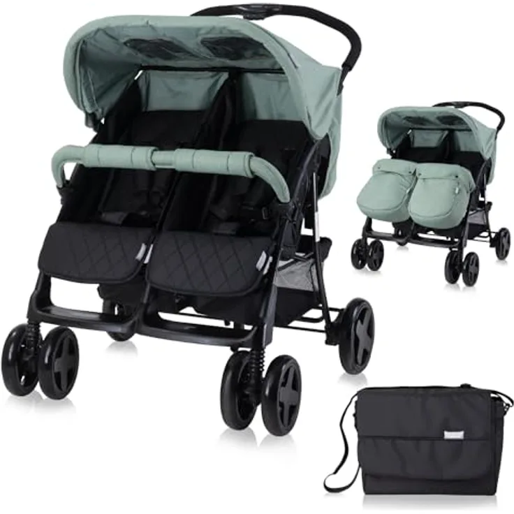 Lorelli Zwillingskinderwagen Twin (hellgrün)