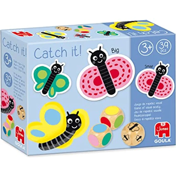 Goula Jumbo Spiele GOULA Catch it! - Buntes Gesellschaftsspiel mit Schmetterlingen für Kinder ab 3 Jahren