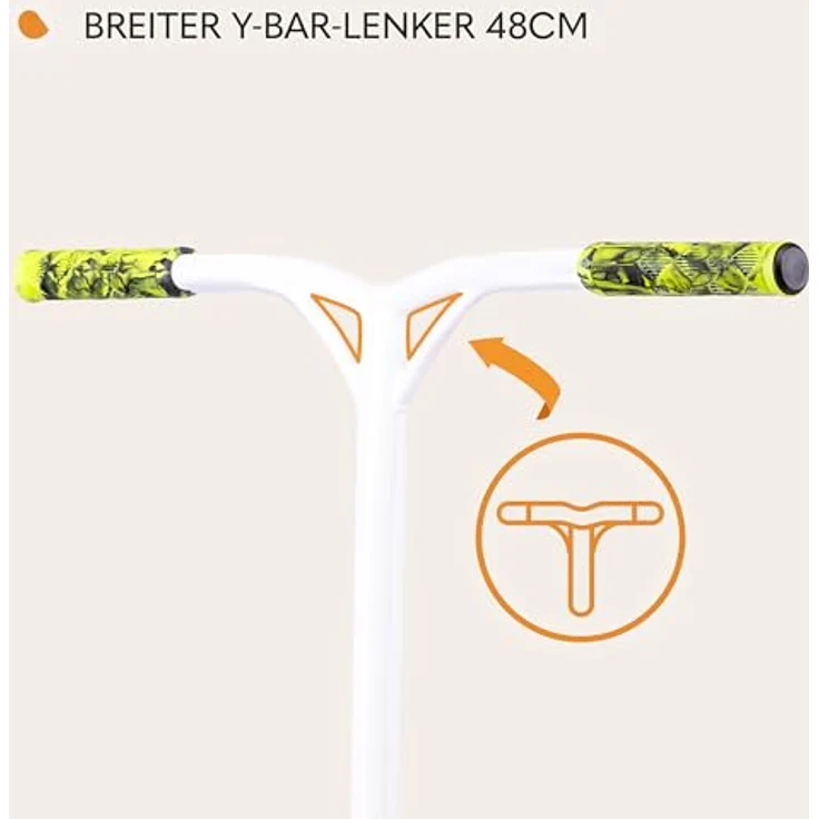 Lionelo WHIZZ Stunt Scooter, ABEC-9 Kugellager, Aluminium Deck, 110mm Rollen, breiter T-Rohr Lenker, einzigartiges Design, blau – Bild 4