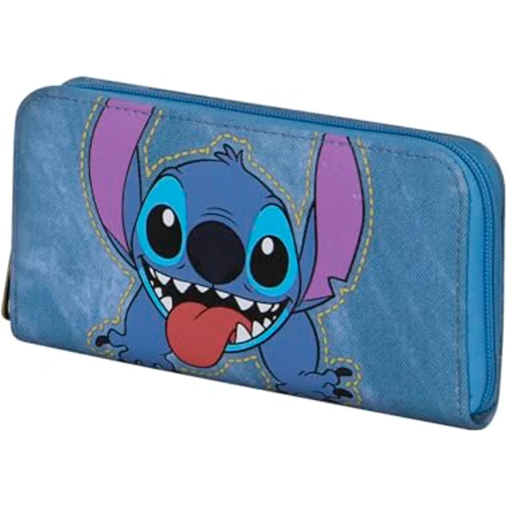 Karactermania Geldbörse Disney Lilo & Stitch, Kinderportemonnaie mit 12 Kreditkartenfächern und Reißverschluss-Münzfach, 10 x 19 x 2 cm – Bild 1