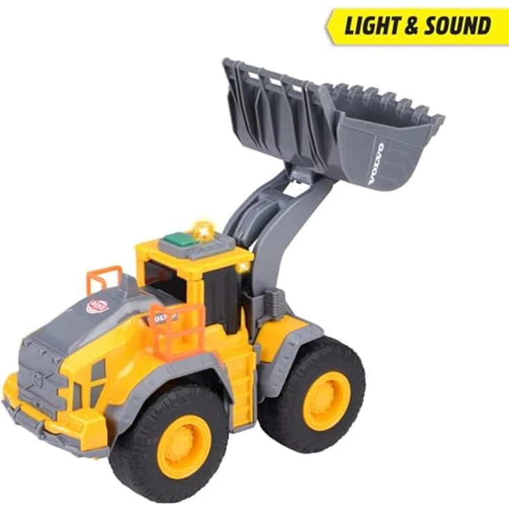 Dickie Toys Volvo Wheel Loader, Spielzeugauto mit Licht- und Soundeffekten – Bild 3