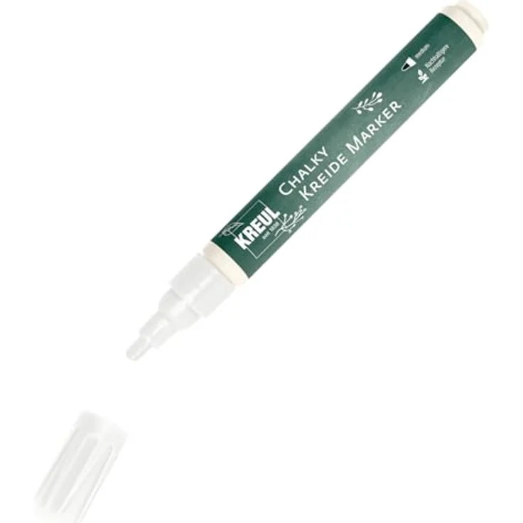C. KREUL Kreidemarker Chalky, Filzstift mit 2-3mm Strichstärke, snow white – Bild 1