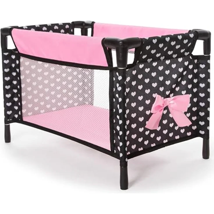 Bayer Design 17060AB Puppenwagen Xeo, Verstellbarer Griff, Schwenkschieber, Jogger, Schlafsack, Zubehör, Schwarz, Rosa – Bild 2