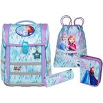 McNeill PERFECTO Schulranzen-Set, Disney Frozen, 5-teilig, ergonomisch mit ClickFlex-Rückensystem und Reflektoren, 22 l, 1.250 g