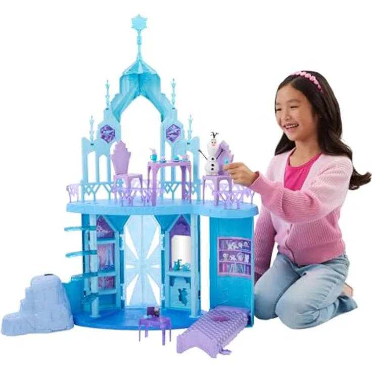 Disney Interactive Studios Disney Die Eiskönigin Elsa Ice Castle Playset, Puppenhaus mit 24 Teilen, 88,9 cm hoch