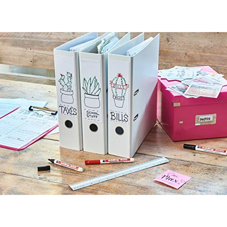 edding 400 Permanentmarker - schwarz - 10 Stifte - feine Rundspitze 1 mm - wasserfest, schnell-trocknend - wischfest - für Karton, Kunststoff, Holz, Metall, Glas – Bild 4