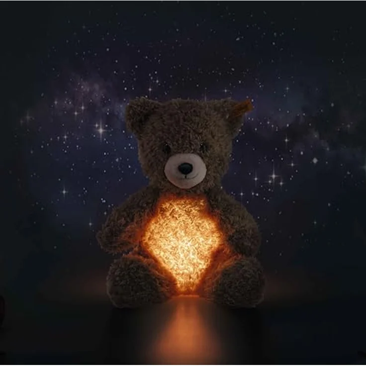 Steiff Kuscheltier Light at Night Caspar Teddybär sitzend, 28 cm, Nachtlicht, USB aufladbar – Bild 4