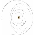 Flensted Mobiles Niels Bohr Mobile, Stahl, Gold/Silber, 27x27 cm
