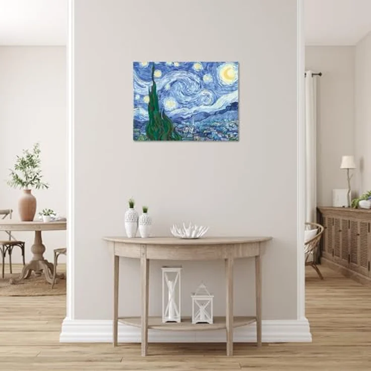 Ravensburger Malen nach Zahlen CreArt, Leinwand ART Collection: Sternennacht (Van Gogh), Made in Europe, FSC® - schützt Wald - weltweit, hochwertige Leinwand für Erwachsene, Acrylfarben, 40 cm x 30 cm – Bild 4