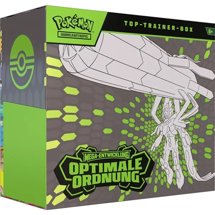 Pokémon PKM ME03 Top-Trainer-Box, Sammelkartenspiel mit 9 Boosterpacks, 1 holografischer Vollbild-Promokarte und 40 Energiekarten
