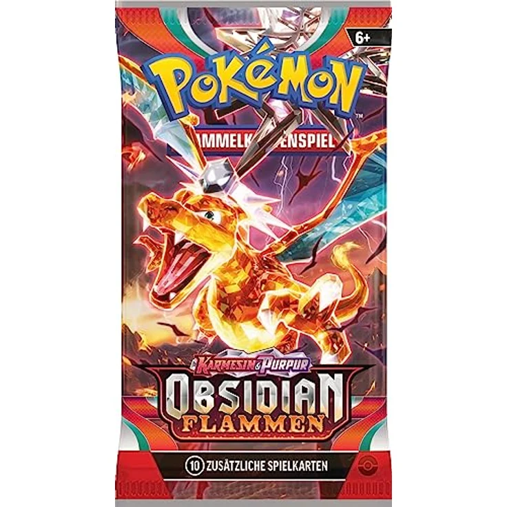 Pokémon-Sammelkartenspiel: Boosterpack-Display-Box Karmesin & Purpur – Obsidianflammen (36 Boosterpacks) – Bild 4