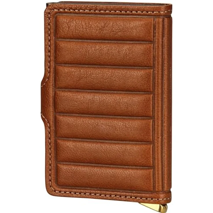 Secrid Geldbörse Premium Miniwallet Emboss Lines Cognac One Size – Bild 2