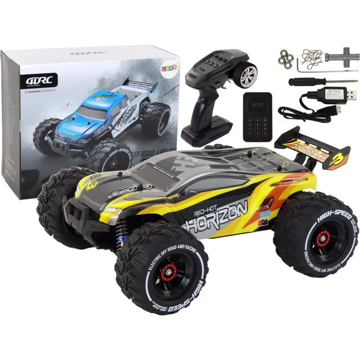 Lean Toys Rabbits RC Geländewagen, Allradantrieb, gelb, 2.4G Fernsteuerung