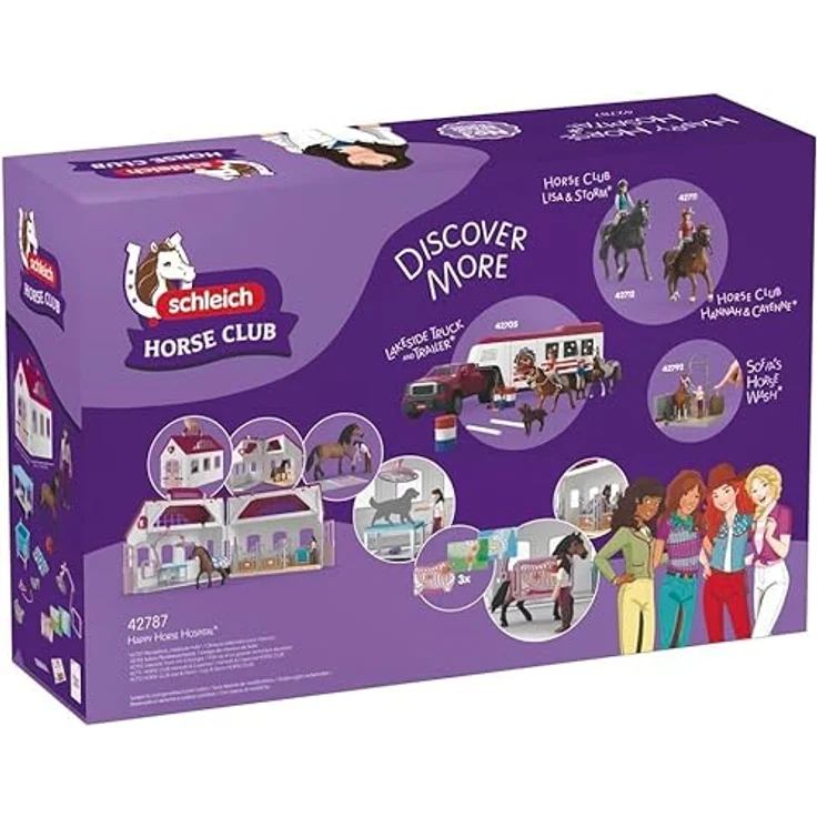 Schleich Pferdeklinik Heilende Hufe, Spielset Horse Club mit Röntgenfunktion und medizinischer Ausstattung, ca. 48 x 32 x 14 cm – Bild 11
