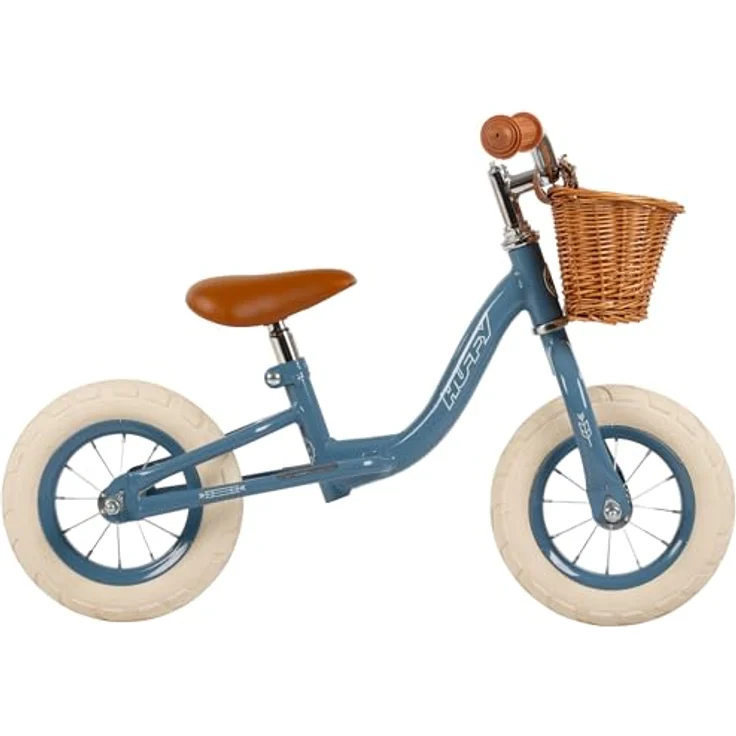 Huffy Laufrad Huffy Vintage Laufrad 10 Zoll, Blau - Laufrad ohne Pedale für Kinder, mit Vintage-Rahmen und Weidenkorb – Bild 5