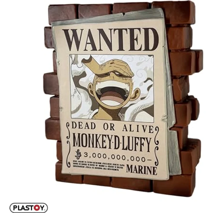 Plastoy One Piece Wanted Luffy Spardose Figur, 16 cm, Sammelfigur für One Piece-Fans – Bild 1