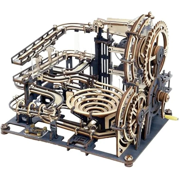 Pichler Lasercut Holzbausatz Murmelbahn Night City