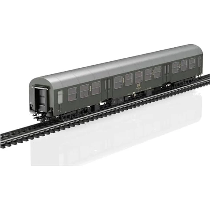 Märklin 42580 H0 3er-Set Personenwagen DR, Bmh 2. Klasse, dunkelgrün und chromoxidgrün, LED-Innenbeleuchtung, trennbare Kurzkupplungen – Bild 3
