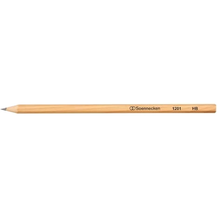 Soennecken Bleistift 1201 HB, 12er Pack, leicht radierbar und spitzbar, natur – Bild 1