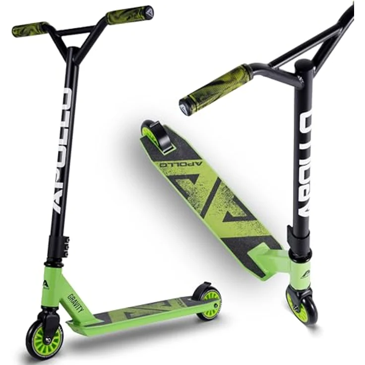 Apollo Stuntscooter Gravity, Fun-Kickscooter für Kinder und Teenager, hohe Belastbarkeit bis 100kg, rutschfestes Deck, leuchtende Farben – Bild 1