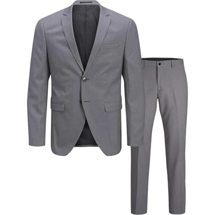 Jack & Jones Anzug JPRFRANCO SUIT NOOS, Größe 56, Light Grey Melange, Slim Fit, modischer Stil – Bild 2