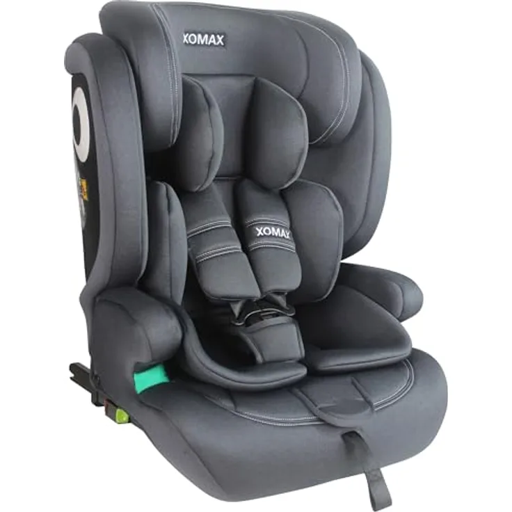 XOMAX Autokindersitz LM238 anthrazit ISOFIX, Kindersitz 9-36 kg, geeignet für Kinder von 15 Monaten bis 12 Jahren