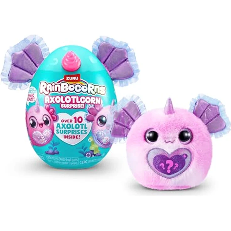 ZURU Rainbocorns Axolotlcorn Surprise (Candy), Plüschspielzeug mit 10 Überraschungen, Tie-dye Pink Axolotl, für Mädchen ab 3 Jahren – Bild 2