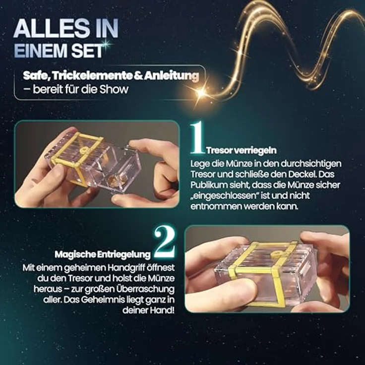 Clementoni EHRLICH BROTHERS mini MAGICS, durchsichtiger Zauberkasten für Kinder ab 3 Jahren – Bild 3
