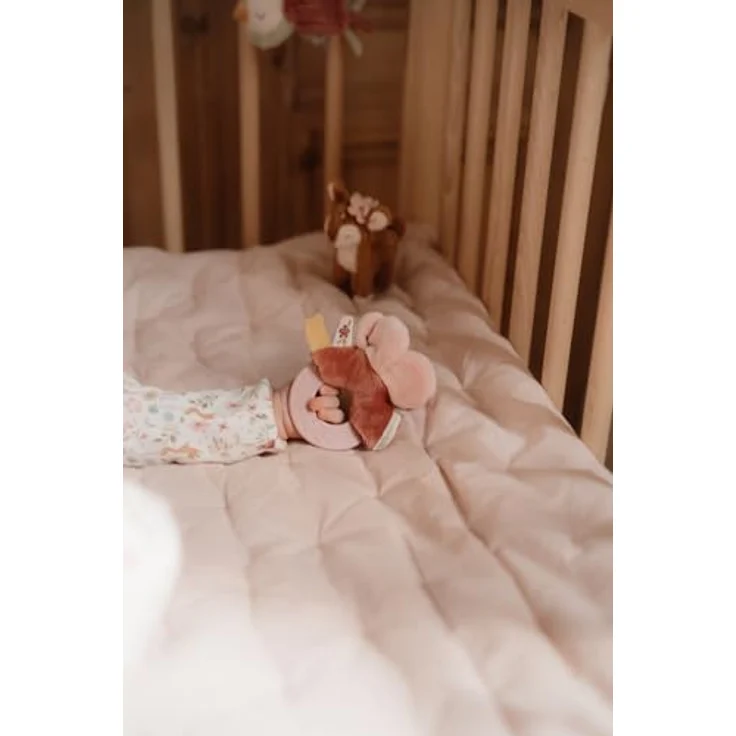 Little Dutch Fairy Garden Unilelu, Geschenkset mit Schmusetuch, Kuscheltiers Hirsch und Beissring, rosa – Bild 9