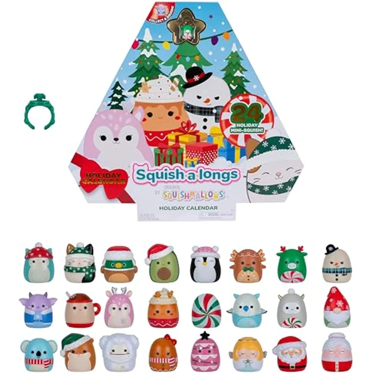 Jazwares Squishalongs Adventskalender 25, Überraschungsspielzeug mit 25 Squishalongs Figuren – Bild 1