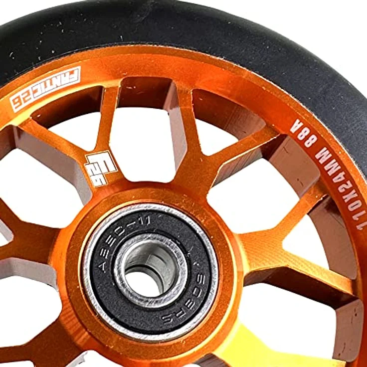 Fantic26 Stuntscooter A+, Ersatzteile Bundle mit 110mm Rollen, robusten Griffen und Griptape in F26 Design – Bild 7