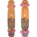 Apollo Dancer Longboard Paeonia, 46 x 9,5 Zoll, ABEC 9 Kugellager, stylische Longboards, perfekt zum Dancing für Profis und Anfänger, Komplettboard für Tricks und Moves Aller Art, Cruiser Longboard