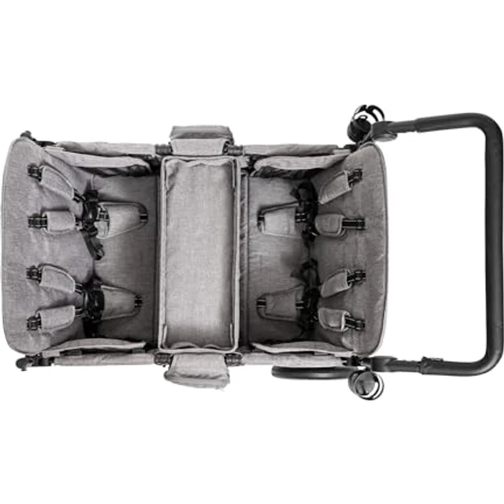 elvent ComfortPlus 4 Kinderwagen 4-Sitzer – faltbar, bis 80 kg, Sonnendach, Sitzpolster, 5-Punkte-Gurt, Fußbremse – Bild 2